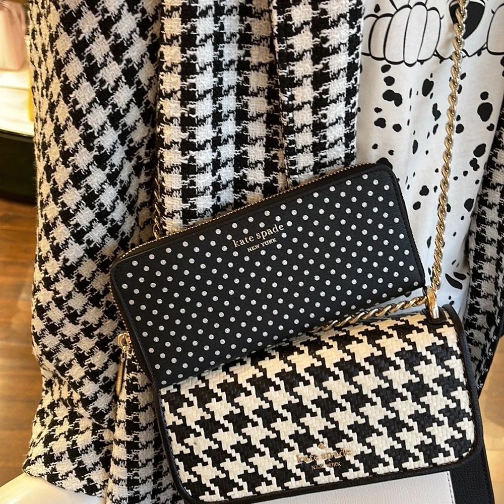 Kate Spade Spencer Metallic Dot Slim Continental Wallet in Black Multi k4546